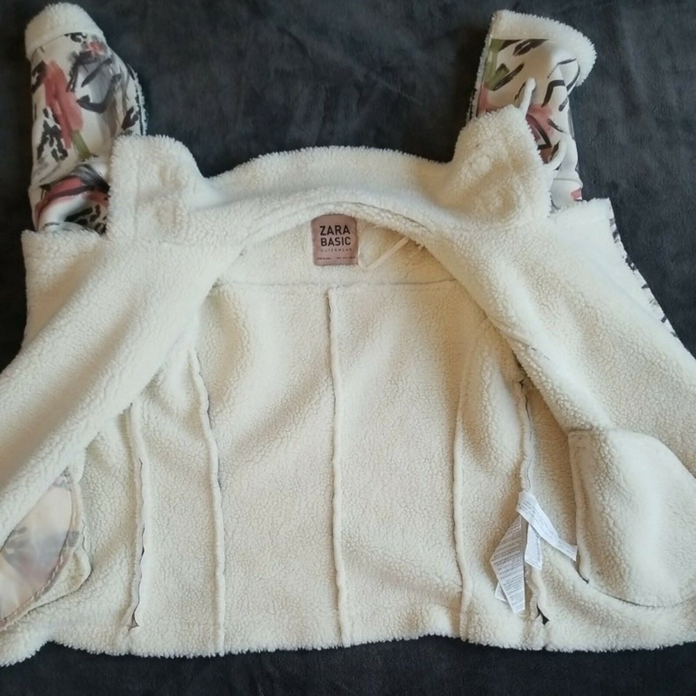Womens Zara Basic Fleece Jacket faux.